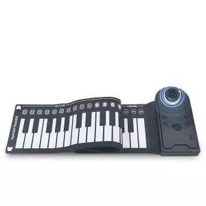 핸드 롤 피아노 연습용 건반 폴더블 접이식 휴대용 키 핸드롤