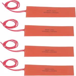 실리콘 고무 히팅 패드 산업 장비 파이프의 혼합 및 단열을 위한 4개의 DC 12V 20W 유연 히터 매트 블랭킷