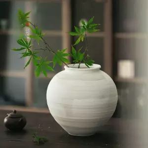 대형 달항아리 도자기화병 꽃꽃이 월광 인테리어오브제