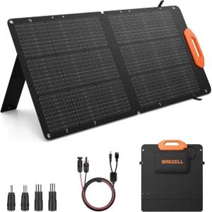 GRECELL 100W 태양광 패널 21.5V 휴대용 접이식 24 고효율 고속 충전기 및 조절 가능한 킥스탠드 야외
