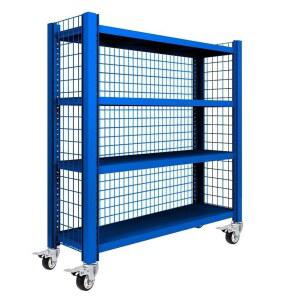 철제 앵글 이동바퀴 선반 조립식 4층 철제선반 달린 조립 고중량 중량렉