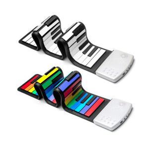 무지개 피아노 접이식 AN 패드 핸드롤 방수 교육용 블랙 발피아노 KL494 대형 컬러