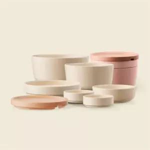 [모도리] 테라파인 깔끔 무흡수 무균열 핸드 메이드 식기세트 (2인)