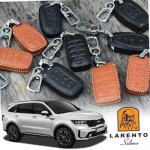 쏘렌토 MQ4 스마트키케이스 5버튼 가죽 키홀더 키링