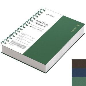 [미국배송] EMSHOI A5 나선형 노트북 대학 소형 5.7인치 X 8.22인치 300페이지 / 150매 100GSM 두께의 종이 방수 하드커버 오피스 스쿨 여성 남성 작업 노트 그린