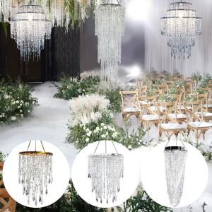 전등갓 호환 아크릴 샹들리에 램프 그늘 크리스탈 천장 조명 커버 반짝 이는 페르시 펜던트 전등 갓 웨딩