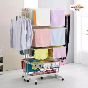 프리미엄 빨래건조대 위즈홈 8단빨래건조대 더블라인건조대 (WFKDJ3Z)