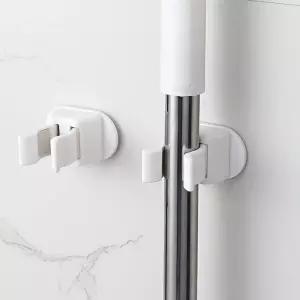 부착식 밀대 홀더 청소도구 거치대 욕실청소도구정리 청소도구걸이대