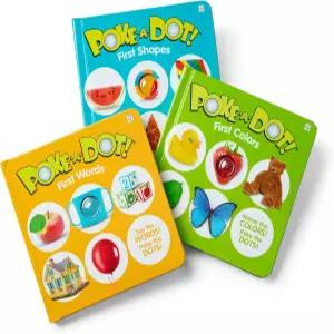 멜리사 앤 더그 쿡! 3종 세트 첫 단어 모양 색깔 버튼 누르는 인터랙티브 보드북 1세 이상 미취학 교육용