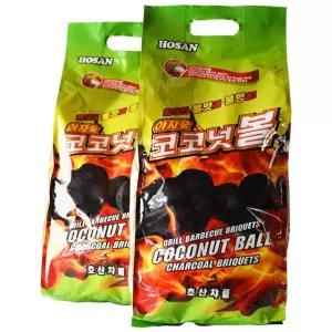 캠핑용 챠콜 구이용 야자숯 조개탄 펜션용 코코넛볼 2.9kg