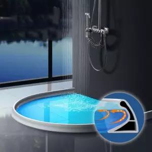 키밍 2M 샤워부스 물막이 화장실 DIY 실리콘 물차단 샤워부스물막이