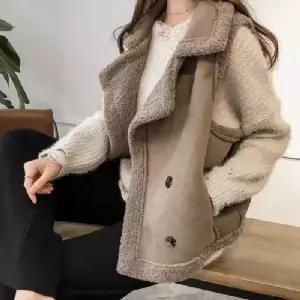 여성 양털 무스탕 뽀글이 안감 미들 조끼 캐쥬얼 페이크 퍼 베스트 플리스 스웨이드 털조끼