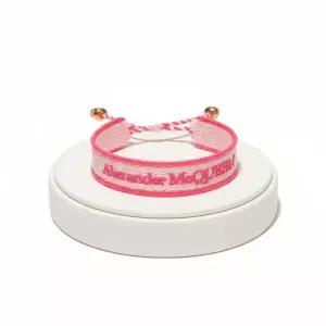 [알렉산더맥퀸]ALEXANDER MCQUEEN 스컬 로고 패프릭 팔찌 757439 1AAN1 5800 835610