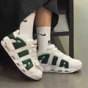 나이키 에어 모어 업템포 로우 운동화 화이트 그린 FZ3055-102