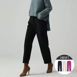 [NS홈쇼핑][엘루아] 코튼스판 기모 코듀로이 팬츠 2종세트[35675842]