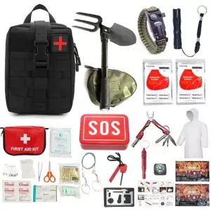 전쟁 재해 야전 응급처치 서바이벌 안전재난가방 세트 야전삽 은박담요 구급파우치 키트