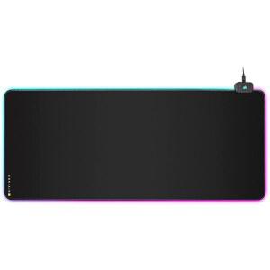 Corsair MM700 RGB 확장 천 게이밍 마우스 패드 - 36.6인치 x 15.8인치 360 조명 USB 포트 허브 2개 두꺼운 고무 검은색