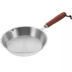 오븐 304 스테인레스 스틸 프라이팬 나무 손잡이 플랫 바닥 오픈 프라이팬 Nonstick 1216cm 오믈렛 팬 주방