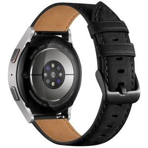 삼성 갤럭시 워치 7 밴드 6 5 4 FE 40mm 44mm/갤럭시 클래식/5 프로/액티브 2, 20mm 빈티지 정품 가죽 교체 스트랩 남성용 하베다 호환