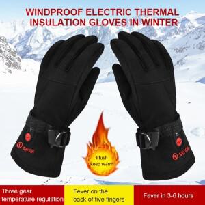 남성용 바이크 오토바이 전기 온열 장갑, 겨울 방수 터치 스크린, 추운 날씨  사이클링 스키용 핸드 워머