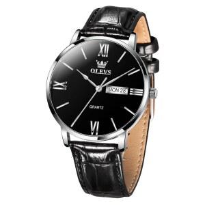OLEVS 남성 u2019s 시계 방수 드레스 미니멀리스트 아날로그 쿼츠 스테인리스 스틸 캐주얼 손목시계, 클래식 럭셔리 우아한 로마 숫자 다이얼 빅 페이스 렐로예스 파라 홈브르