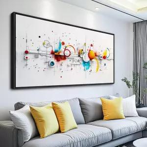 Zuitinghua 거실용 블랙 액자 벽 아트 침실 추상 라인 기하학적 예술 작품 그림 보호 페인팅 오피스 장식