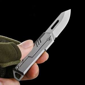 휴대용 포켓 접는 칼 스테인레스 스틸 키 체인 액세서리 야외 캠핑 절단 도구  선워터