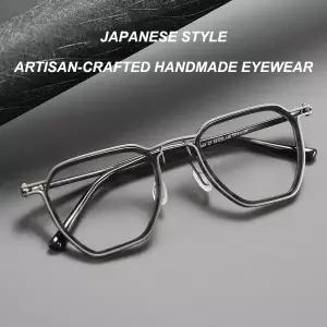 티타늄안경테 남성용 160mm 오버사이즈 순수 티타늄 안경테 패셔너블 레트로 와이드 프레임 안경 큰 얼굴