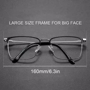 티타늄안경테 160mm 대형 안경 프레임 남여 티타늄 합금 큰 얼굴 남성 여성 광학 스펙타클