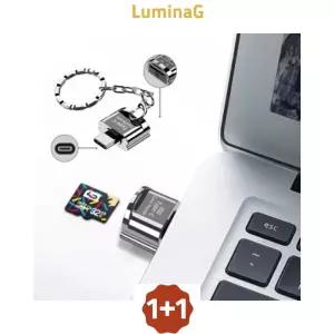 1+1 스마트폰 리더기 키링 마이크로 5핀 C타입 TF 카드 휴대용 OTG