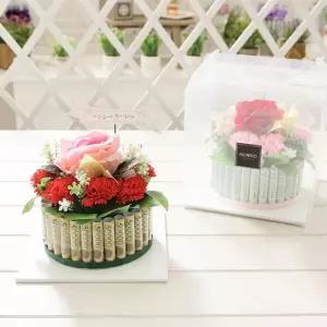 레드 플라워케익용박스30 어버이날 생신 선물