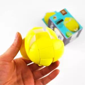 레몬 모양 원형 큐브 퍼즐 신기한 과일큐브 3개 수학퍼즐 5학년연결큐브 창의력장난감
