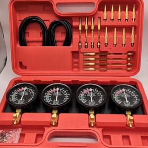 바이크 오토바이 진공 카브레타 동기화 도구 액세서리  고무 호스 밸런서 계량기 키트  4 게이지 세트