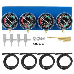 4실린더 엔진 기계 용 호스 동기화 도구가있는 바이크 오토바이 연료 기화기 장치 진공 밸런서 게이지
