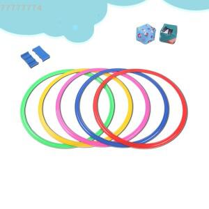 축구 속도 민첩성 훈련을 위한 10개 휴대용 야외 스포츠 격자 점프 링 재미있는 신체 운동 장비