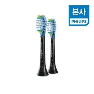 [필립스](본점)소닉케어 C3 프리미엄 플라그 케어 칫솔모 블랙 2개입 HX9042/91