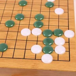 바둑판 옥색 바둑돌 크리스탈 녹색 게임 접이식 대형 휴대용 단면