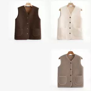 퍼 겨울인기조끼 보온조끼 보온 양털조끼 따뜻한 후리스 베스트 뽀글이 무스탕 자켓 극강 양모