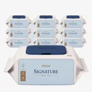 베베숲 생분해원단 시그니처 블루 에코 캡형 레이온100 아기물티슈 70매 10개