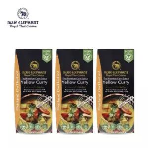 블루엘리펀트 옐로우커리 소스 200g X 3개 태국카레