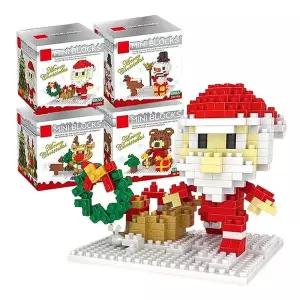 크리스마스 미니 블럭 랜덤 귀여운 나노 블록 장식용 조립 완구
