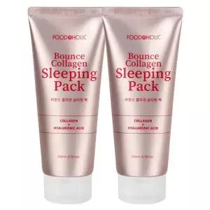 (1+1)푸드어홀릭 바운스 콜라겐 슬리핑 팩 200ml /수분크림 수면팩 ...