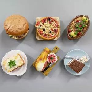 이탈리안 디저트 냉장고 자석 장식 음식 마그넷 티라미수 입체 자석