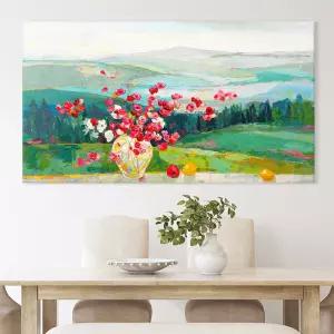 명화 풍경화 봄인테리어 와이드형 캔버스액자 어느 봄 날의 풍경 와이드 소형70x39cm