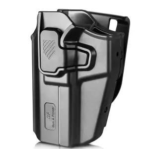 호환  범용 홀스터 및 자동 잠금 권총 홀스터 케이스 폴리머 왼손 홀스터 퀵 드로우 릴리스 포함