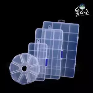 휴대용 다용도 케이스 투명 칸막이 멀티박스 악세사리보관 소품정리함 물감통 비즈통 약통정리함