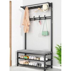 옷 행거 현관 정리대 신발장 걸이 옷걸이 선반 수납 의자