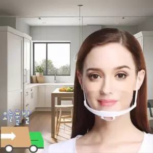 10개묶음 식당 주방마스크위생 투명 원데이 입가리개 업소용 조리용