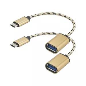 C타입 to USB A 케이블 젠더 2개입 노트북 사무실 5Gbps 데이터 전송 데스크탑 리버시 업무 충전 변환 A타