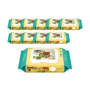 베이킹소다 세제티슈 청소 캡형 물티슈 70매 10개방물 형물 다용도물 걸레물 소물 일회용물 소포 다용도